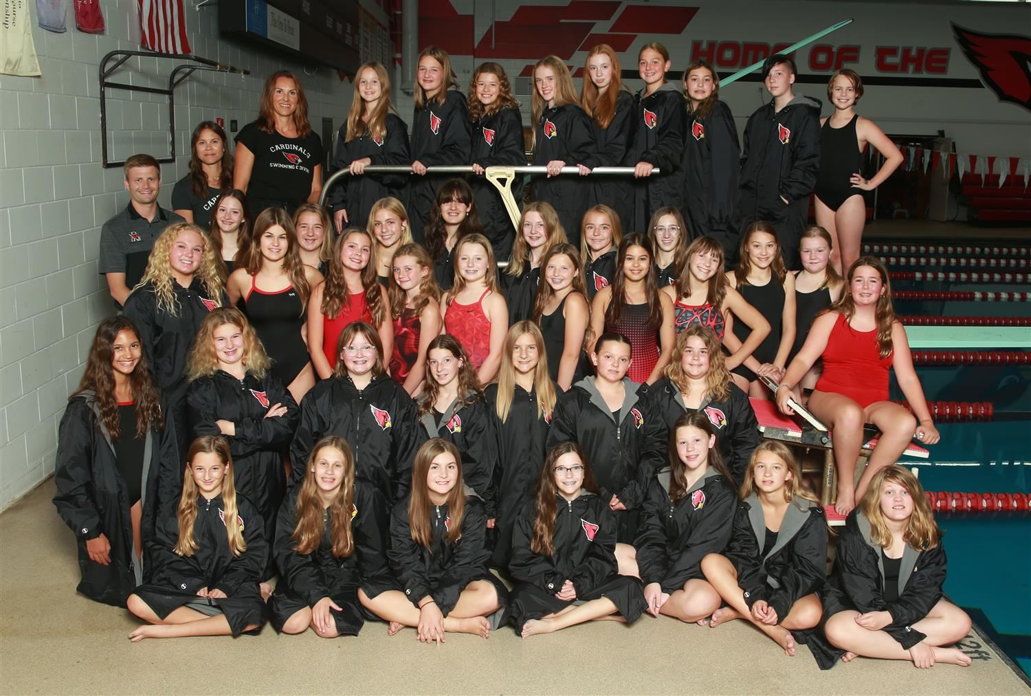 2023 Middle School Girls Swimming & Diving Team Photo